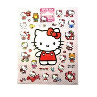 แผ่นสติกเกอร์ Hello Kitty ขนาดใหญ่, 20x16 ซม. (10 แผ่น)