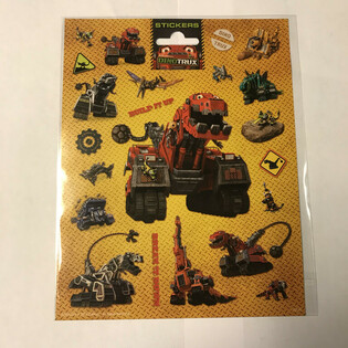 แผ่นสติกเกอร์ Dinotrux ขนาดใหญ่, 20x16 ซม. (10 แผ่น)