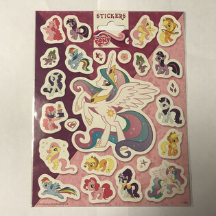 แผ่นสติกเกอร์ My Little Pony ขนาดใหญ่ 20x16 ซม. (10 แผ่น)