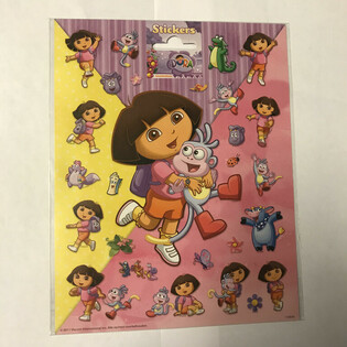 แผ่นสติกเกอร์ Dora ขนาดใหญ่, 20x16 ซม. (10 แผ่น)