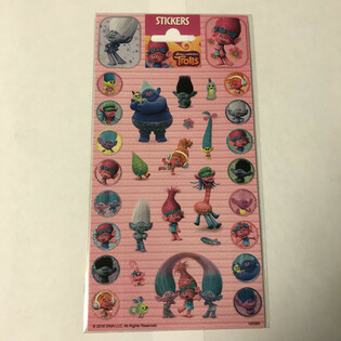 แผ่นสติ๊กเกอร์ TROLLS - 20 x 10 ซม. (10 ชิ้น)