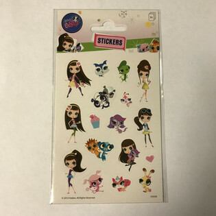 แผ่นสติกเกอร์ Little PetShop ขนาด 16 x 9 ซม. (10 ชิ้น)