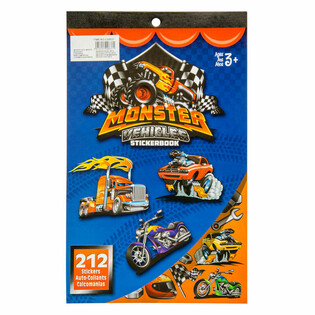 สมุดสติกเกอร์ Monster Truck 212 ชิ้น (12 เล่ม)