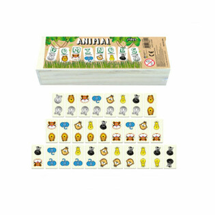 โดมิโนไม้ลายสัตว์ (10 ชิ้น)
