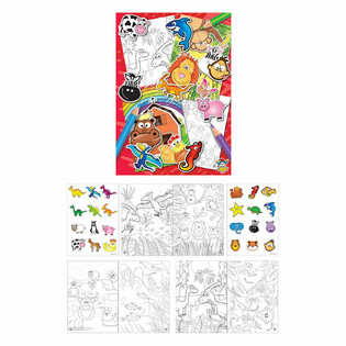 สมุดระบายสีพร้อมสติกเกอร์ (48 เล่ม)