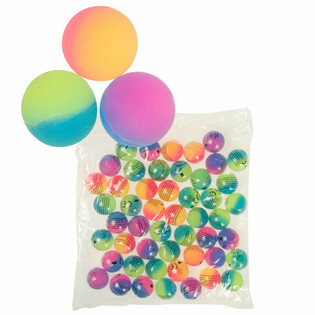 ลูกบอลเด้งดึ๋งลายฝ้าคละสี &Oslash; 3.2 ซม. (50 ชิ้น)
