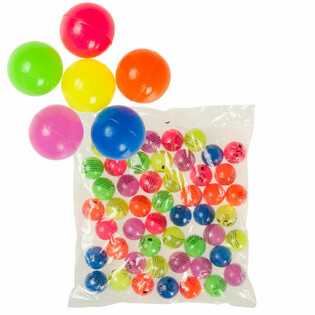 ลูกบอลกระเด้งสีนีออนคละสี &Oslash; 3.2 ซม. (50 ชิ้น)