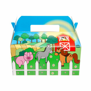 กล่องเมนู ลายฟาร์ม - 22.5 x 12 x 9.5 ซม. (24 ชิ้น)