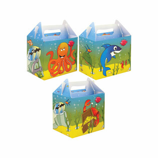 กล่องเมนูอาหาร &ndash; SEA LIFE &ndash; 14 x 9.5 x 18 ซม. (24 ชิ้น)
