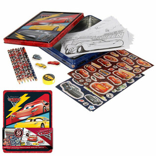 ชุดศิลปะและงานฝีมือ 3D DISNEY CARS ในกล่องเหล็ก (12 ชิ้น)