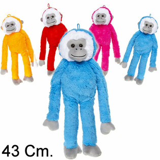 ตุ๊กตาลิงผ้าพลัฌขนาดใหญ่ 43 ซม. - คละสี (12 ชิ้น)