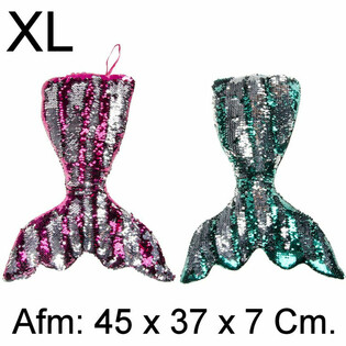 หมอนอิงหางนางเงือกผ้ากำมะหยี่ XL - 45 ซม. - คละสี (4 ชิ้น)