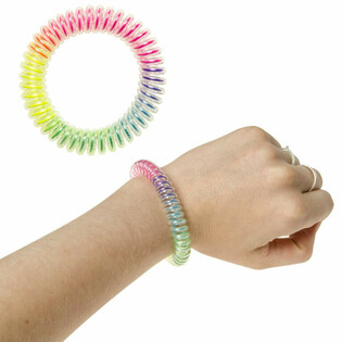 สร้อยข้อมือเด็กสายรุ้งแบบยืดหยุ่น (48 ชิ้น)