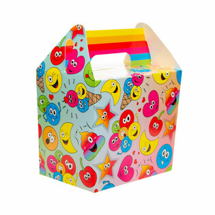กล่องใส่อาหาร / กล่องของขวัญแจกเด็ก ลายยิ้ม Smiley 14x10x17 ซม. (12 ชิ้น)