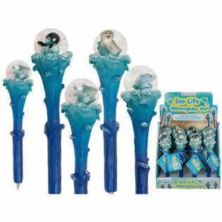 ปากกาลูกลื่นกากเพชร Sea Life ลายสัตว์ทะเล (ชุดโชว์ 12 ด้าม)