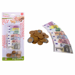 HOME SHOPPING - EURO เงินของเล่นและธฑบัตรบนการโด (6 ชิ้น)