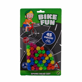 BIKE FUN - ลูกปัดติดซี่ล้อจักรยาน 45 ชิ้นบนการ์ด (1 แพ็ค)