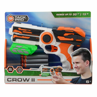 ปืน TACK PRO CROW II พร้อมลูกดอกนุ่ม 6 ดอก - 23 ซม.