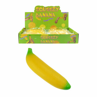 ของเล่นบีบกล้วย Squeeze Banana - 18 ซม. (กล่องโชว์ 12 ชิ้น)