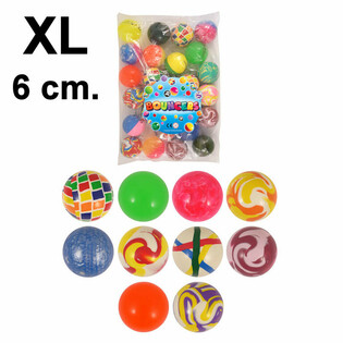 ลูกบอลเด้ง XL คละแบบ &Oslash;6ซม. (25 ชิ้น)