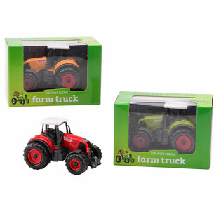 FARM MASTERS รถแทรกเตอร์เหล็ก Die-Cast ในกล่องของขวัญ (12 ชิ้น)