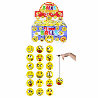 ลูกถอลโฟม Smiley Return พร้อมสายรัด (24 ชิ้น)