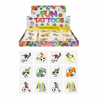 FUN TATTOO'S - แท่นโชว์ลายฟุตบอล (48 แพ็ค แพ็คละ 12 ชิ้น)
