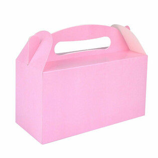 กล่องเมนู - สีชมพูเบบี้โรส - 23x9.5x18 ซม. (12 ชิ้น)