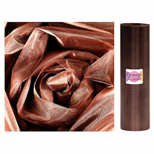 ม้วนผ้าออร์แกนซ่า - 28 ซม. x 25 เมตร - สีช็อกโกแลตบราวน์ (1 ชิ้น)
