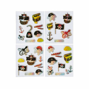 สติกเกอร์กลิตเตอร์ - ลาย: โจรสลัด (100 ชิ้น)