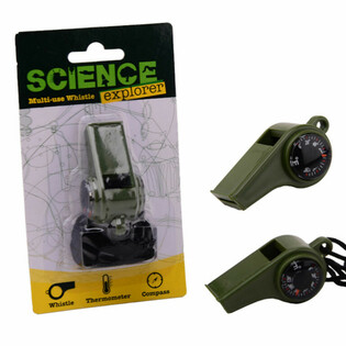 นกหวีดเอาชีวิตรอด Science Explorer พร้อมเข็มทิศและเครื่องวัดอุณหภูมิ (24 ชิ้น)
