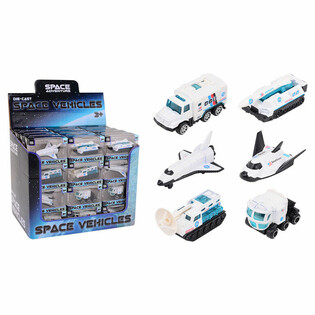 รถเหล็กของเล่นผจญภัยอวกาศ DIE CAST - SPACE ADVENTURE อัตราส่วน 1:64 - ในกล่องโชว์ (48 ชิ้น)