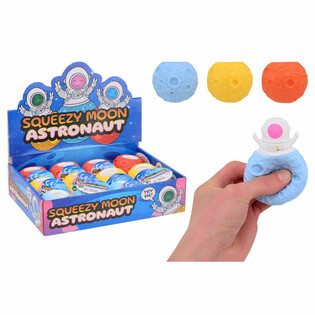 ลูกบอลบีบนักบินอวกาศ Astronaut Squeezy Moon Ball - ในดิสเพลย์ (12 ชิ้น)