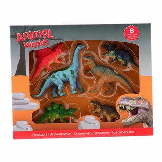 ANIMAL WORLD - ชุดของเล่นไดโนเสาร์ (6 ชิ้น)