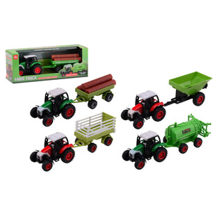FARM MASTER - ชุดของเล่นรถแทรกเตอร์เหล็ก Die-Cast - คละแบบ (12 ชิ้น)