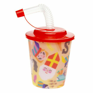แก้วน้ำ Sinterklaas - ถ้วยไอศกรีมพร้อมหลอด (12 ชิ้น)