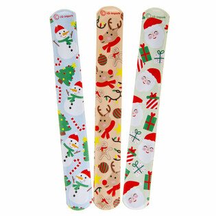 สายรัดข้อมือคริสต์มาส (Slap Bracelets) - มิกซ์ (36 ชิ้น)