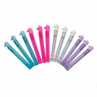 แท่งเป่าฟองสบู่ยูนิคอร์นคละสี (แพ็ค 12 ชิ้น)