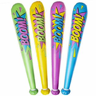 ไม้กระบองเป่าลม 'Boom!' ขนาดใหญ่ - 85 ซม. - คละสี (12 ชิ้น)