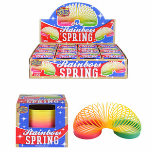 RETRO TOYS - สปริงรุ้ง &Oslash; 6.5 ซม. ในกล่องโชว์ (12 ชิ้น)