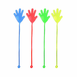 มือเหนียวหนึบมีเชือกโยง - คละสี (12 ชิ้น)