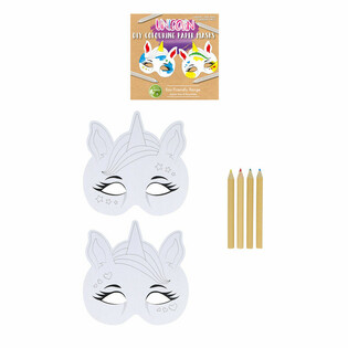 ECO FRIENDLY - ชุดระบายสีหน้ากากยูนิคอร์น (12 ชุด)