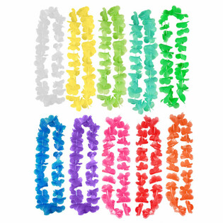 พวงมาลัยฮาวาย - คละสี (10 ชิ้น)