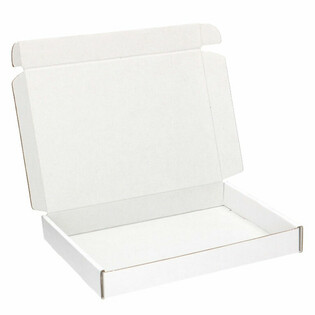 กล่องพัสดุแบนใส่ตู้ไปรษณีย์ A5 สีขาว - 220x155x28 มม. (50 ชิ้น)