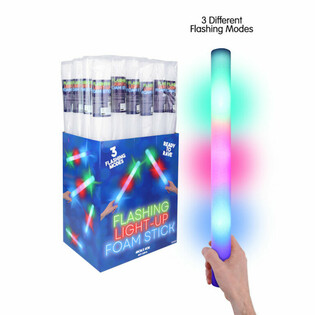 แท่งโฟม LED - แท่งปาร์ตี้หลากสีในดิสเพลย์ (24 ชิ้น)