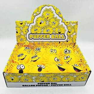 ลูกบอลพัฟเฟอร์ หน้าอารมณ์ - 10 ซม. - ในกล่องโชว์ (12 ชิ้น)