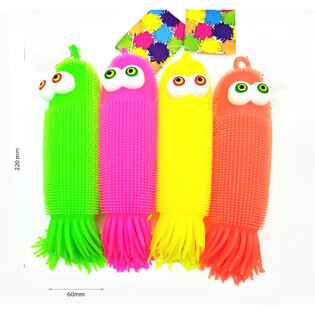 ลูกบอลยางหนามปลาหมึกยักษ์ (Puffer Ball) - ยาว 20 ซม. - ในกล่องโชว์ (12 ชิ้น)