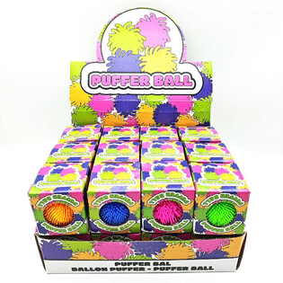 ลูกบอลหนามพัฟเฟอร์ในกล่องของขวัญ - 6 ซม. - ในกล่องและกล่องโชว์ (24 ชิ้น)