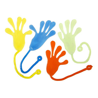มือเหนียวติดหนึบมีเชือก - คละสี (48 ชิ้น)