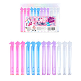 ไม้เป่าฟองสบู่ขนาดเล็ก ลายยูนิคอร์น (แพ็ค 12 ชิ้น)